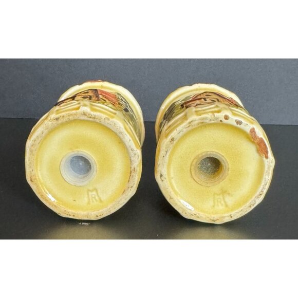 Vintage Country Farm Barn Salt & Pepper Shakers Hand Painted Ceramic Silo Design - Picture 12 of 12